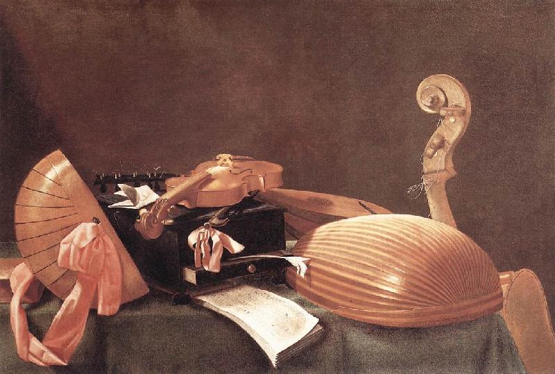 BASCHENIS, Evaristo Still-life with Musical Instruments oil painting image